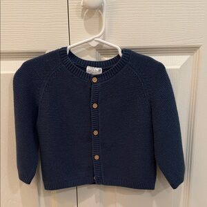 Uniqlo Kids Unisex Soft Navy Blue Cardigan 12-18M